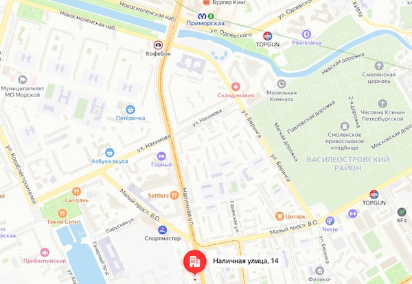 Схема проезда к классу автошколы